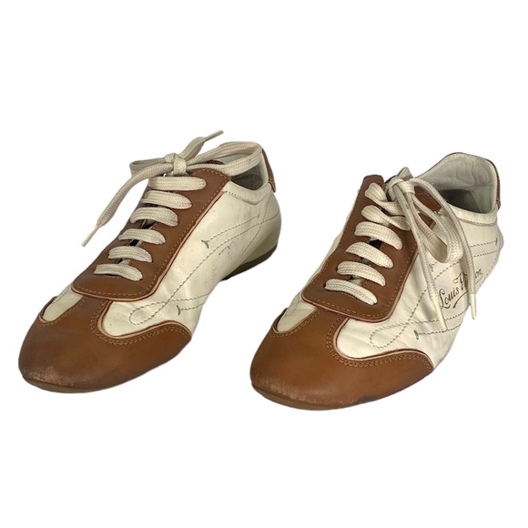 Louis Vuitton Shoes - Louis Vuitton Leather Sneakers Size 36.5 / 7 G0 0085